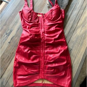 Very sexy faux leather dress